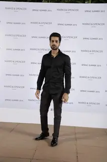 Arjan Bajwa poses for the media at Marks & Spencers Spring/Summer 2015 Collection Launch
