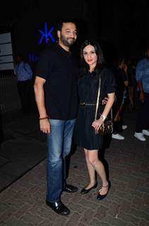 Anu and Sunny Dewan pose for the media at Bandra