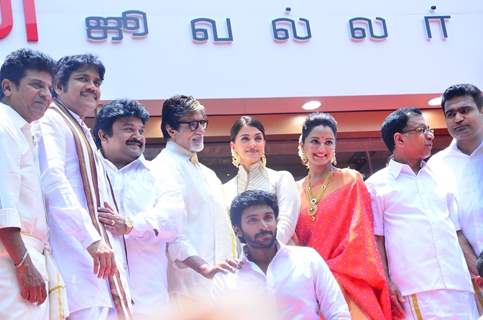 Celebs pose for the media at the Launch of Kalyan Jewellers Showroom in Chennai