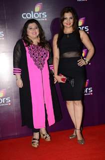 Deepshikha and Delnaaz Irani at Color's Party