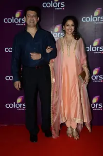Madhuri Dixit with Her Husband at Color's Party