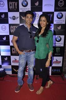 Ruslaan Mumtaz with his wife at Prachi Pitre's Exhibition