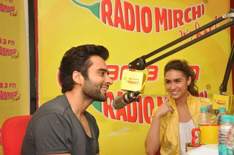 Jackky Bhagnani and Lauren Gottlieb at Radio Mirchi For Welcome to Karachi Promotions