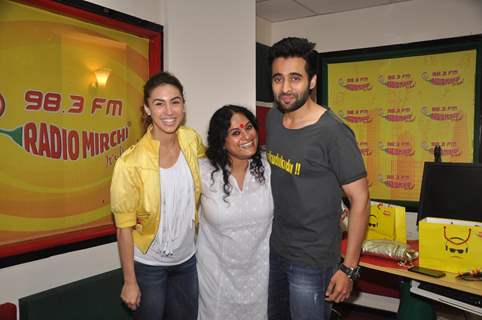 Jackky Bhagnani and Lauren Gottlieb at Radio Mirchi For Welcome to Karachi Promotions