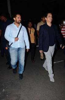 Aamir Khan and Sajid Nadiadwala Snapped at Airport