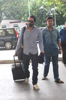 Arjun Rampal Snapped with a Bearded Hunk Look at Airport