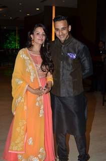 Anita Hassanandani with her husband at Ceremony