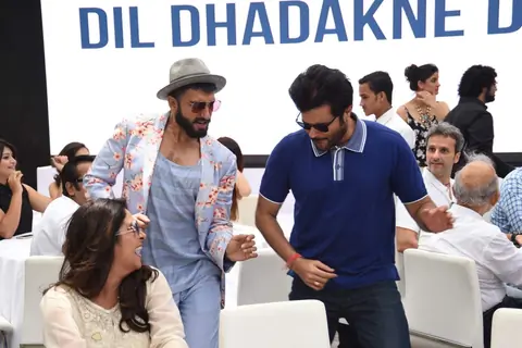 Ranveer Singh and Anil Kapoor shake a leg at the Music Launch of Dil Dhadakne Do