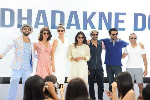 Team poses for the media at the Music Launch of Dil Dhadakne Do