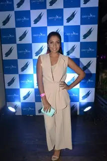 Shveta Salve poses for the media at Grey Goose Cabana Couture Launch