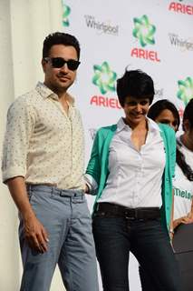 Imran Khan and Mandira Bedi at Promotions of Ariel Matic