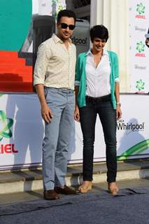 Imran Khan and Mandira Bedi at Promotions of Ariel Matic