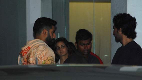 Abhishek Bachchan, Kunal Kapoor and Naina Bachchan Snapped at Piku Screeening