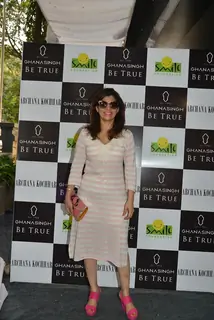 Bina Aziz poses for the media at Ghanasingh 'Be True' Event