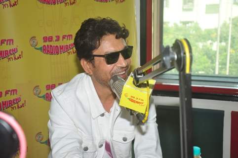 Irrfan interacts with the listeners at the Promotions of Piku on Radio Mirchi