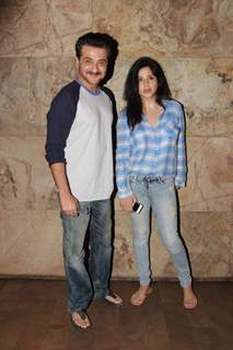 Sanjay Kapoor poses with wife at the Special Screening of Piku by Ritesh Sidhwani