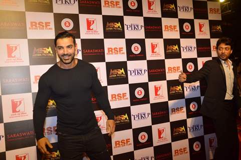 John Abraham and Irrfan Khan were snapped at the Success Bash of Piku