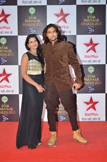 Arpit Ranka with Wife at Star Parivaar Awards 2015