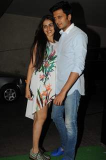 Riteish and Genelia at Screening of Tanu Weds Manu Returns