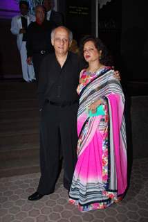 Mukesh Bhat With His Wife at Vishal Mahadkar's Wedding Reception