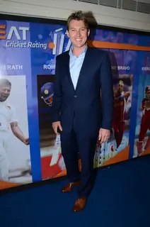 Brett Lee at Ceat Cricket Awards