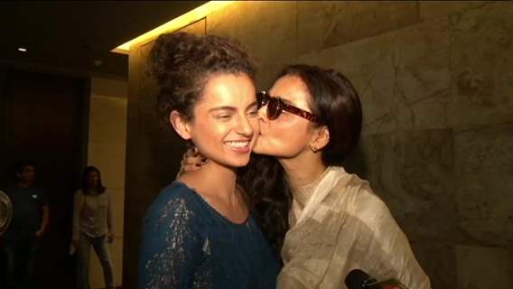 Kiss of Love!! - Screening of Tanu Weds Manu Returns