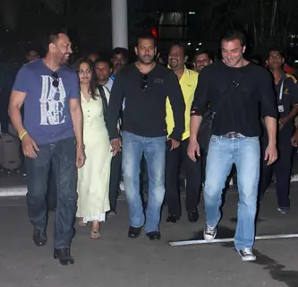 Celebs return from Arpita Khan's reception