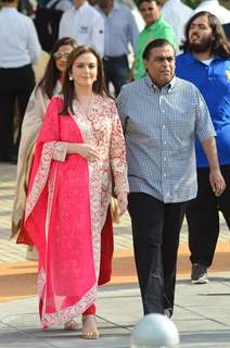 Nita Ambani and Mukesh Ambani at the Young Champs Football Match