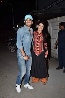 Sushant Singh Rajput and Ankita Lokhande at Tanu Weds Manu Returns Success Bash