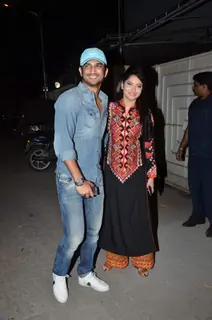 Sushant Singh Rajput and Ankita Lokhande at Tanu Weds Manu Returns Success Bash