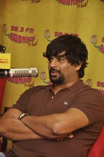 R. Madhavan interacts with the listeners at Radio Mirchi Studio