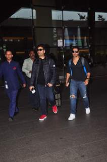 Karan Johar and Varun Dhawan Returns From AIBA