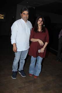 Vishal Bharadwaj and Rekha Bhardwaj at Special Screening of Dil Dhadakne Do