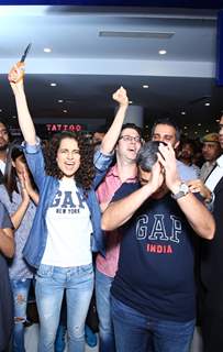 Kangana Ranaut was snapped enjoying at the Inauguration of GAP Store in India