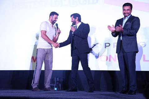 Vikram, Akshay Kumar and Raj Kundra at Big Deal TV Launch