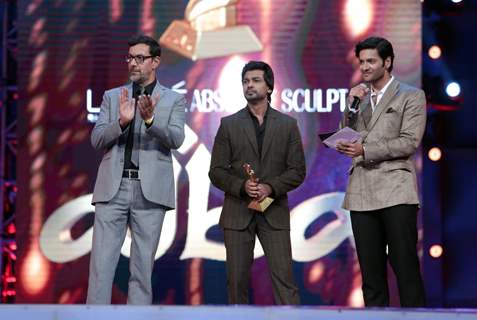 Rajat Kapoor, Nikhil Dwivedi and Ali Fazal at AIBA Awards