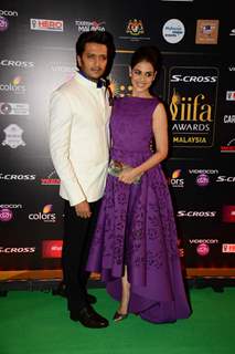 'The Cute Couple' Riteish Deshmukh and Genelia Dsouza at IIFA Awards
