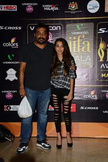 Anurag Kashyap poses with daughter at the Premier of Dil Dhadakne Do at IIFA 2015