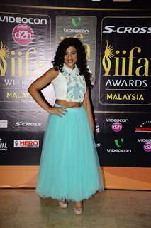 Malishka Mendonca poses for the media at the Premier of Dil Dhadakne Do at IIFA 2015