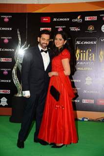 Luv Sinha With His Wife at IIFA Awards