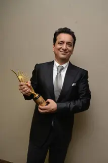 Sajid Nadiadwala With IIFA Trophy- Backstage of IIFA Awards