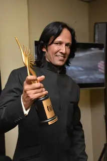Kay Kay Menon With IIFA Trophy- Backstage of IIFA Awards