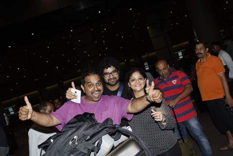 Shankar and Siddharth Mahadevan Snapped at Airport