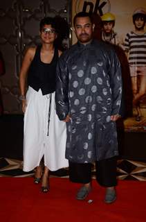 Aamir Khan and Kiran Rao at Success Bash of PK