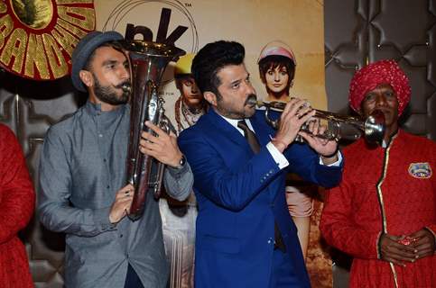 Pe Pe Pe Peee! Ranveer and Anil Try on Some Music Instruments at Success Bash of PK