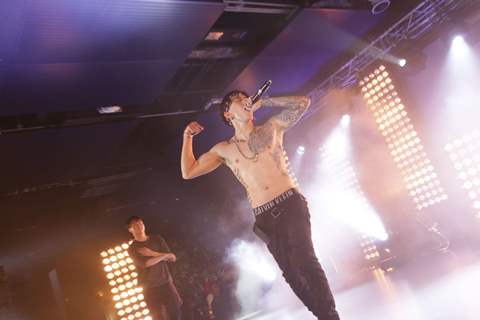 Jay Park performs at Calvin Klein Jeans Music Event in Hong Kong