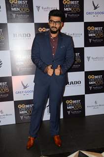 Arjun Kapoor poses for the media at GQ India Best-Dressed Men in India 2015