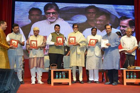 Amitabh Bachchan with Hon'ble Chief Minister Devendra Fadnavis at a Book Reading Event