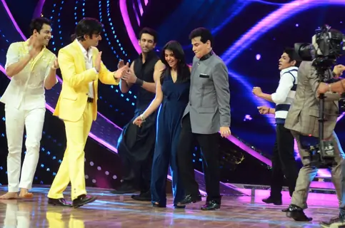 Jeetendra and Ekta Kapoor on Nach Baliye 7