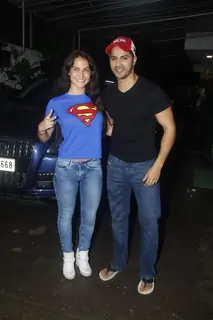 Elli Avram and Varun Dhawan at Screening of ABCD 2